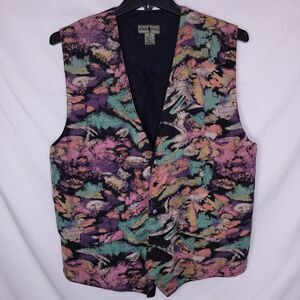 Robert Graham Multicolor Abstract Vest